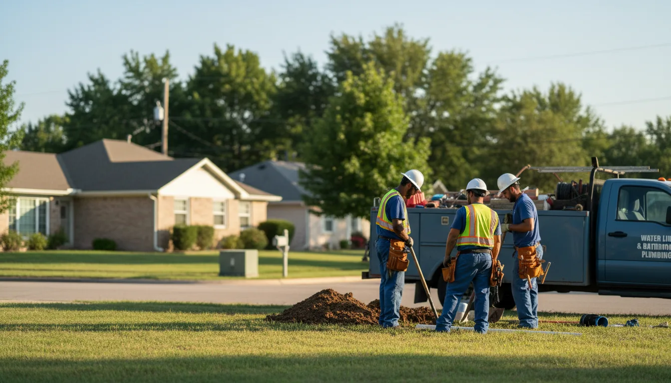 Residential water line and bathroom plumbing service in Mccordsville, IN